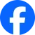 A white lowercase "f" on a blue circle background, seamlessly integrating into the Elementor footer design, representing the Facebook logo.